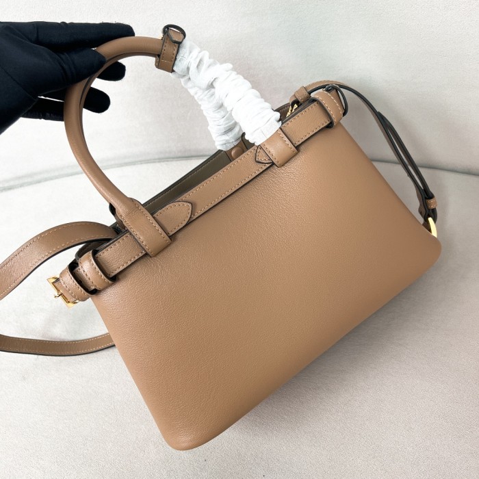 Buckle Leather Handbag With Belt“28*18*10.5CM”-0811=