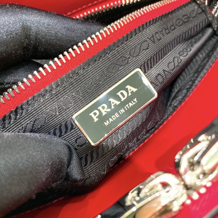 Re-Edition 1995 Brushed-Leather Handbag“30*21*8CM”-088=