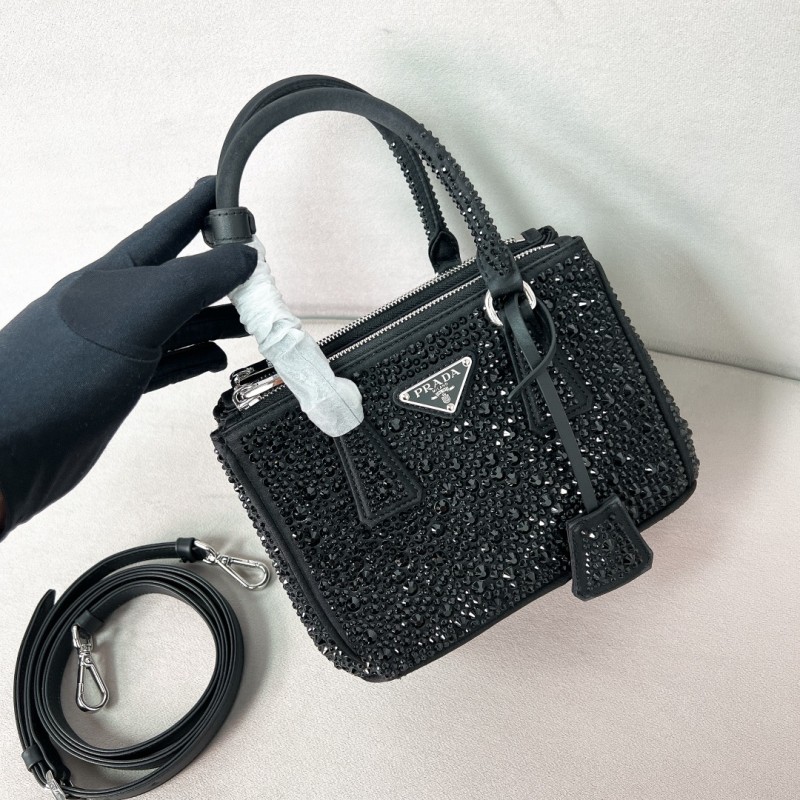 Galleria Satin Micro-Bag With Decorations“20×14.5×9.5CM”-0821=
