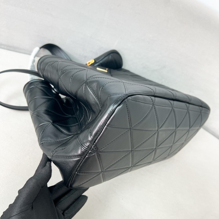 Leather Symbole Bag With Topstitching“38*25*17.5CM”-0831=