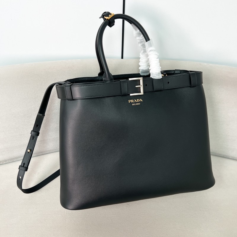 Buckle LargeLeather Handbag With Belt“44*33*17CM”-0861=
