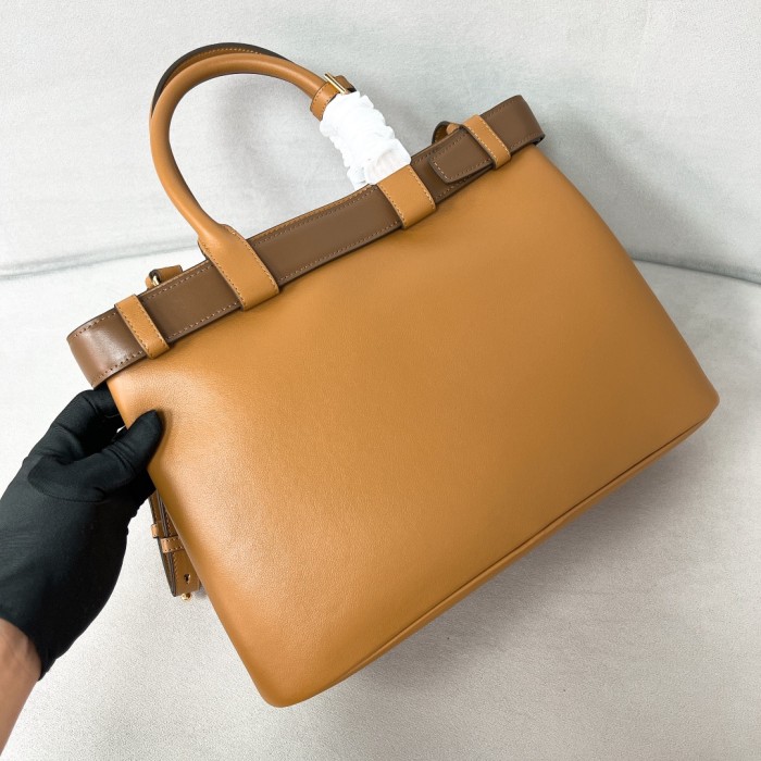 Buckle Calfskin Drawstring Handbag“37.5*27.5*14CM”-0841=