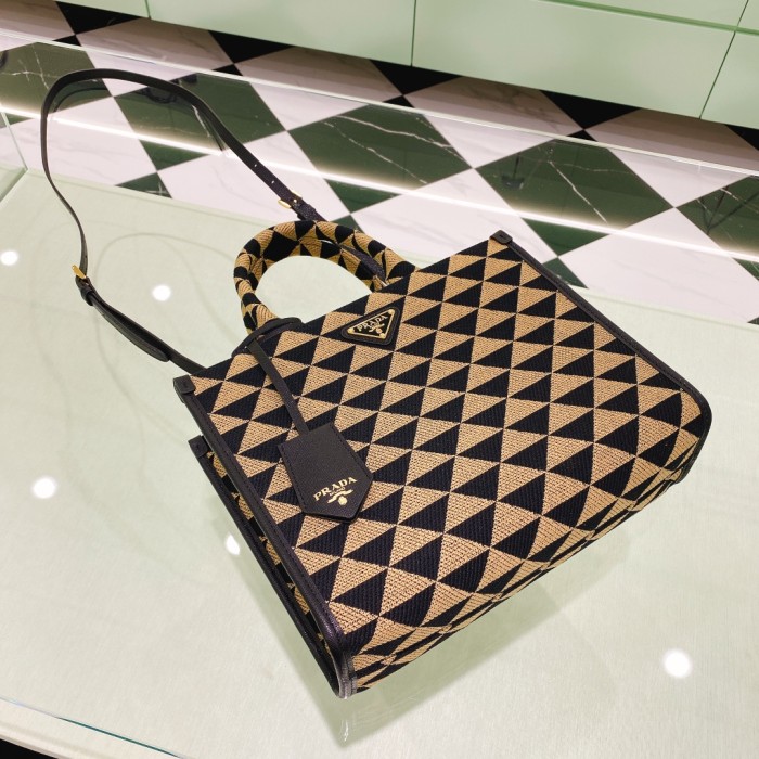 Symbole Embroidered Fabric Handbag“39*31*11CM”-089=