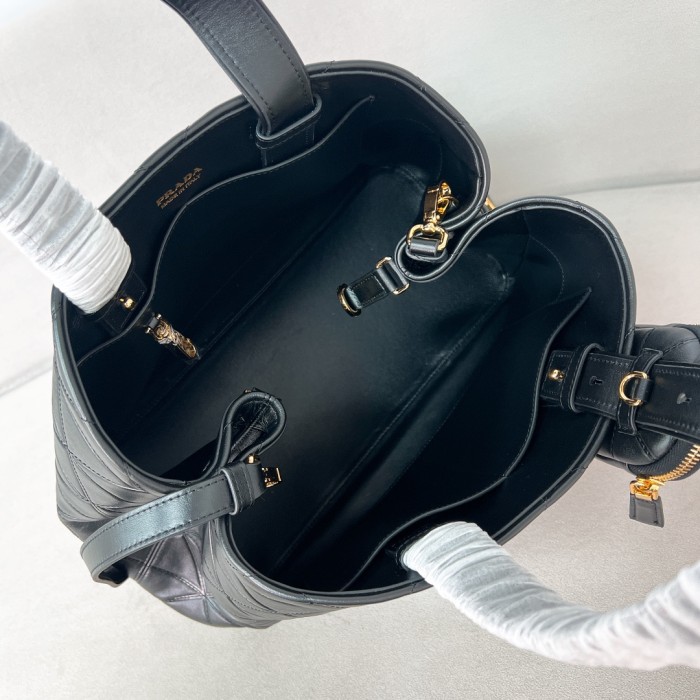 Leather Symbole Bag With Topstitching“38*25*17.5CM”-0831=