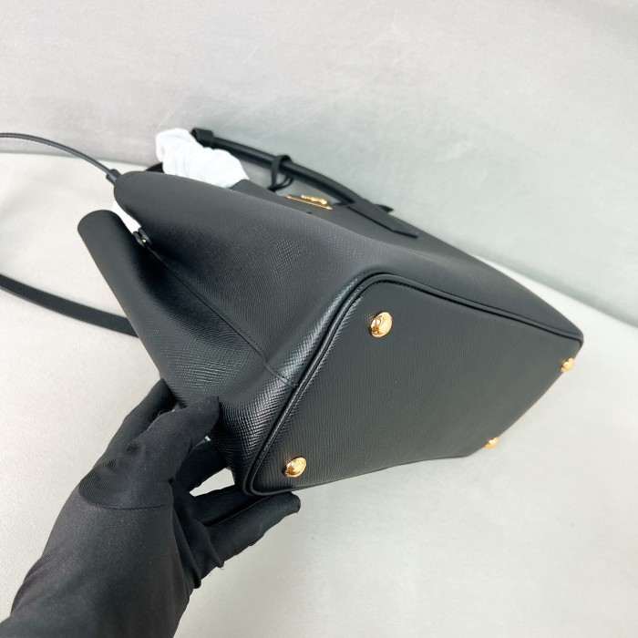 Double Saffiano leather bag“33*25*14.5CM”-0031=
