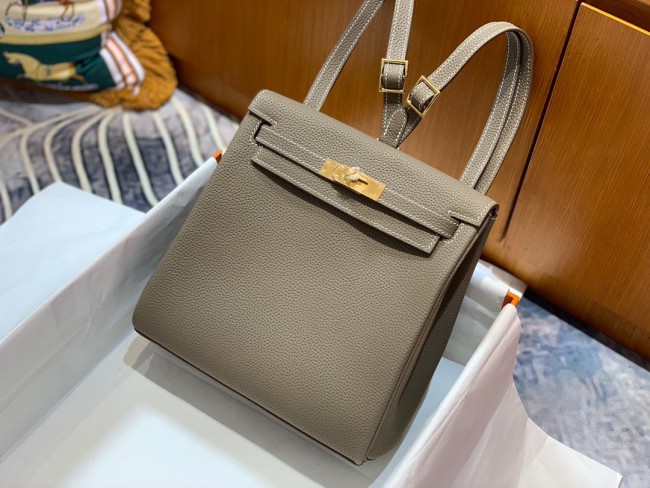 Kelly Ado“22*9*23CM”Togo Leather -0551=