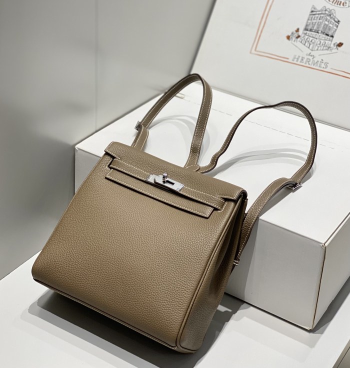 Kelly Ado“22*9*23CM”Togo Leather -0551=