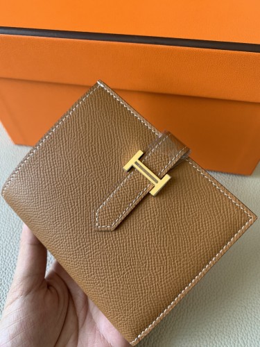 Bearn Compact Wallet Epsom Leather“10*12CM” -053=