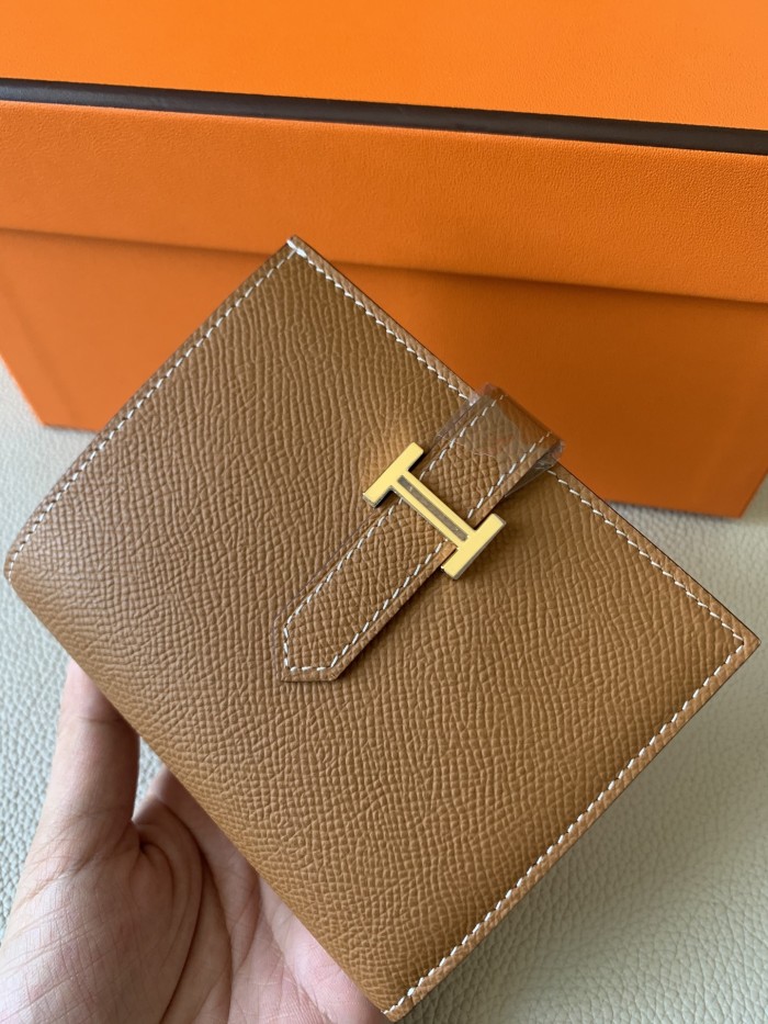 Bearn Compact Wallet Epsom Leather“10*12CM” -053=