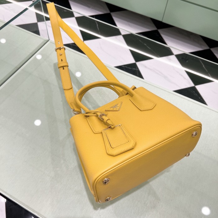 Double Saffiano Leather Bag “25*18.5*12.5CM”-0811=