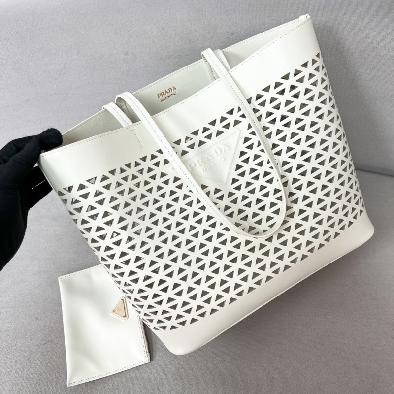 Logo-Perforated Leather Tote Bag“32*29*13CM”-0821=