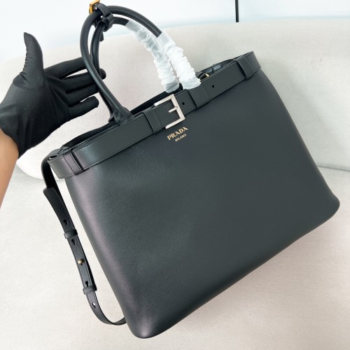 Buckle LargeLeather Handbag With Belt“44*33*17CM”-0861=