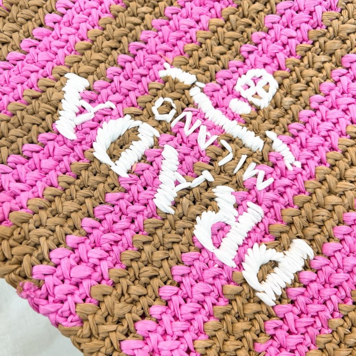 Crochet Tote Bag“24*24*8CM”-089=
