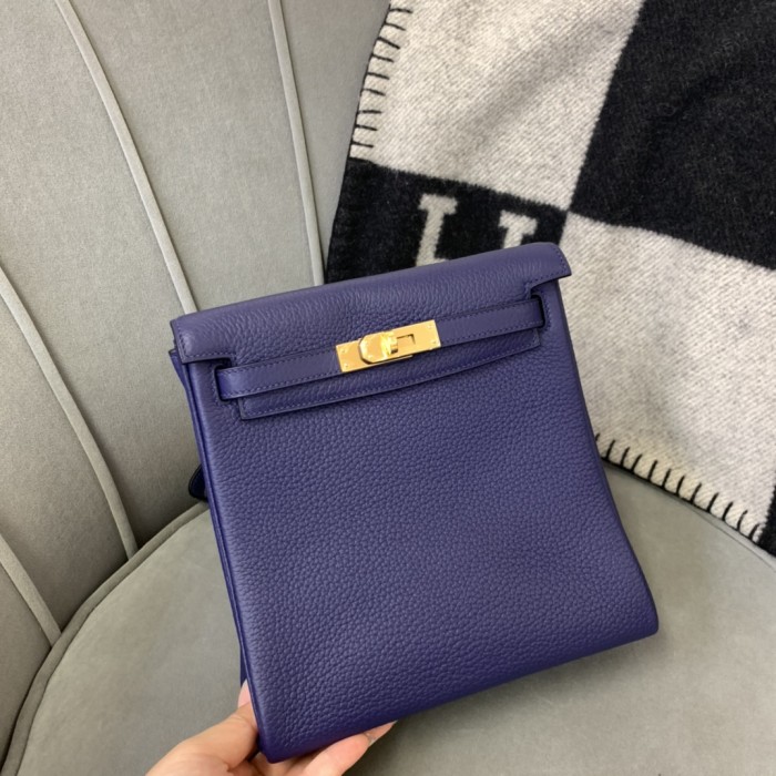 Kelly Ado“22*9*23CM”Togo Leather -0551=