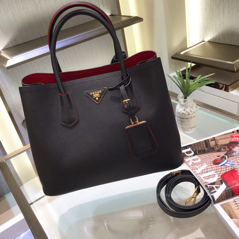 Double Saffiano leather bag“33*25*14.5CM”-0031=
