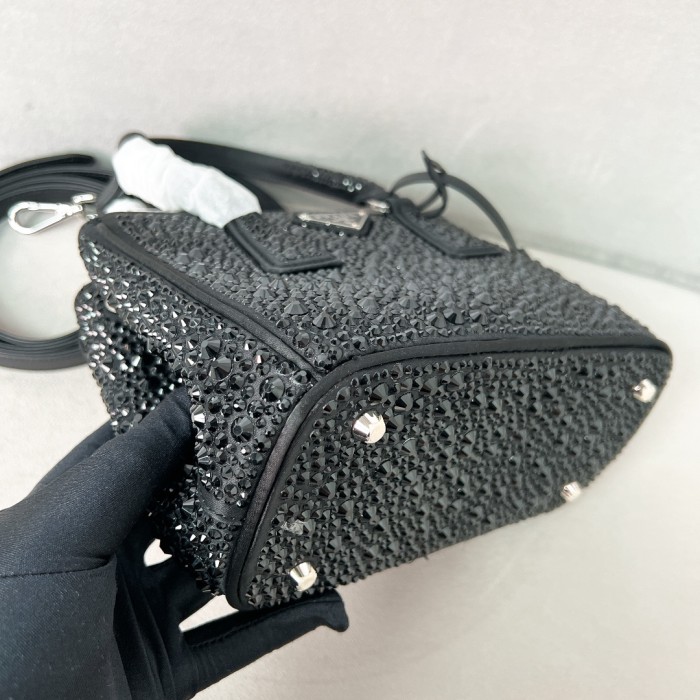 Galleria Satin Micro-Bag With Decorations“20×14.5×9.5CM”-0821=