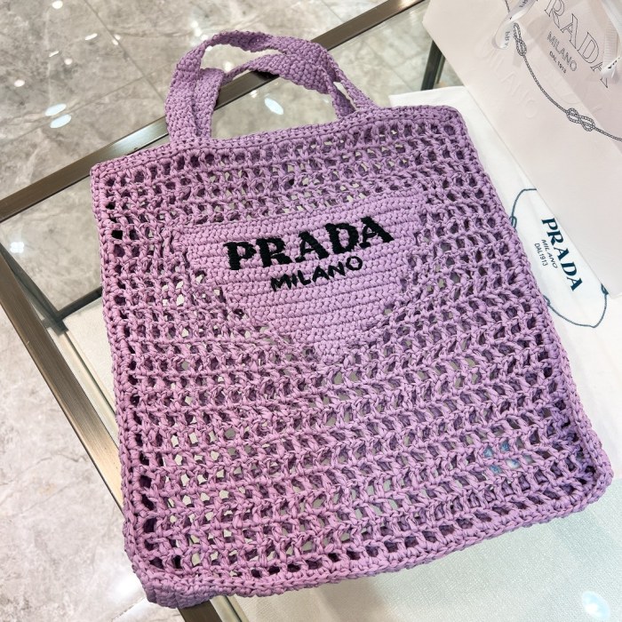 Crochet Tote Bag“38*36*3CM”-088=