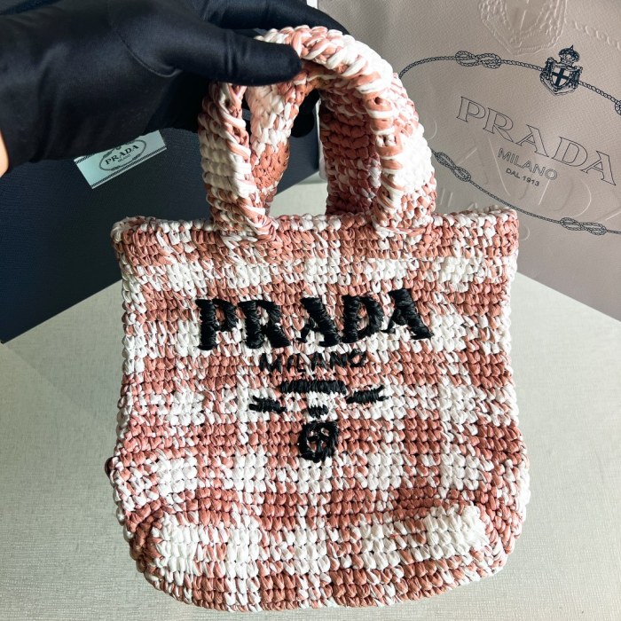 Crochet Tote Bag“24*24*8CM”-089=