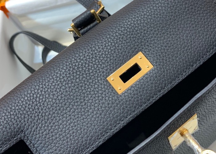 Kelly Ado“22*9*23CM”Togo Leather -0551=