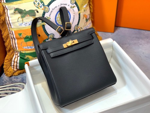 Kelly Ado“22*9*23CM”Togo Leather -0551=