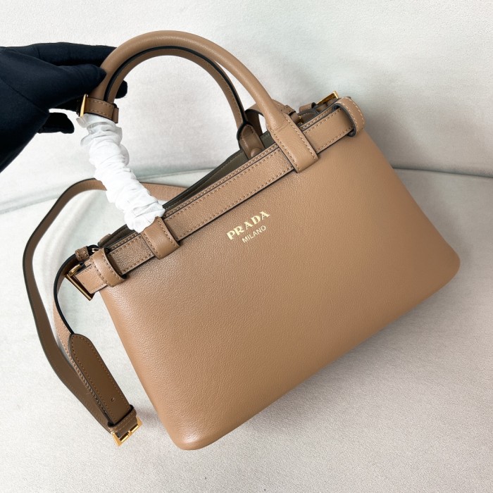 Buckle Leather Handbag With Belt“28*18*10.5CM”-0811=