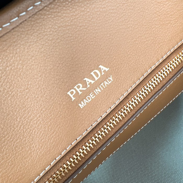 Linen Blend And Leather Tote Bag“35*22.5*13CM”-089=