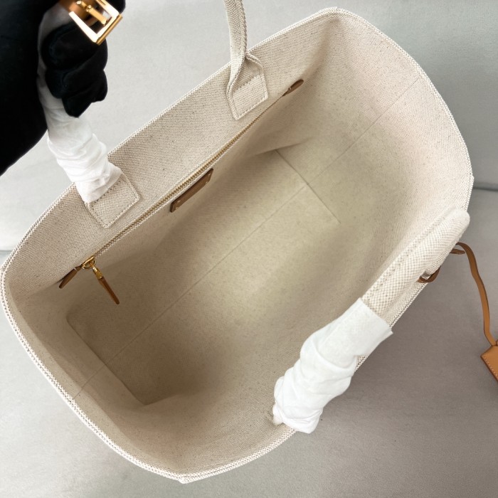 Linen Blend Tote Bag“39*31*17CM”-089=
