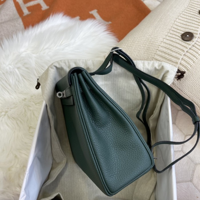 Kelly Ado“22*9*23CM”Togo Leather -0551=