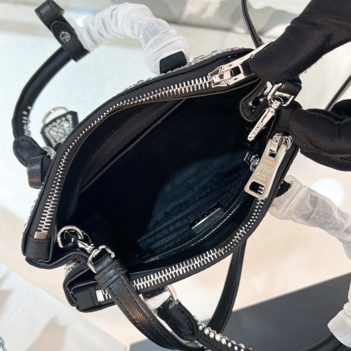 Galleria Satin Micro-Bag With Decorations“20×14.5×9.5CM”-0821=