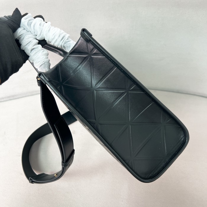 Large Leather Symbole Bag With Topstitching“30*23.5*9.5CM”-0021=