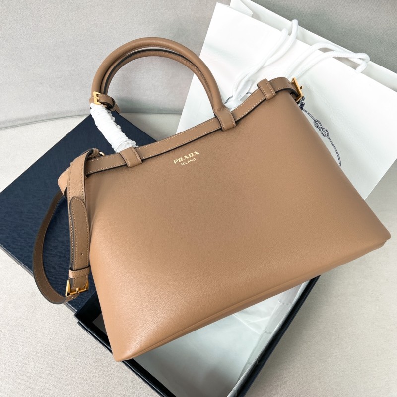 Buckle Small Leather Handbag With Double Belt“35*25*14CM”-0821=