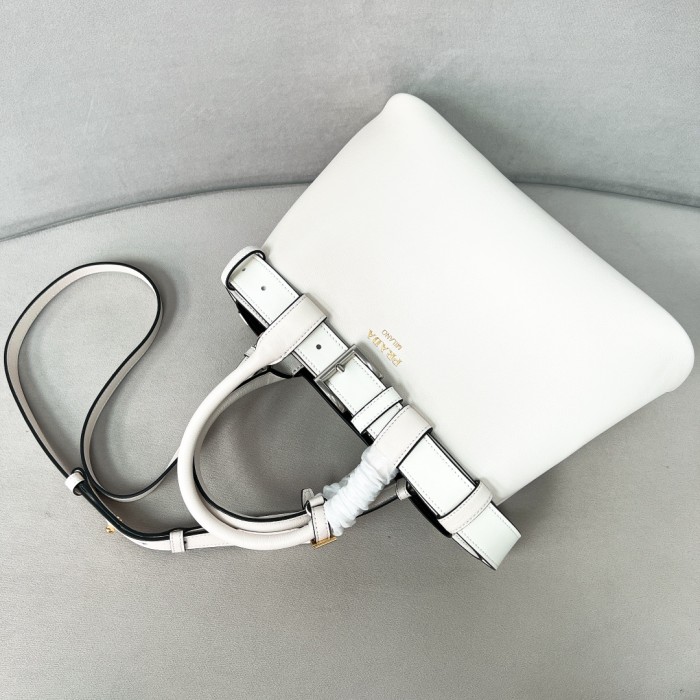 Buckle Leather Handbag With Belt“32*23*11CM”-0821=