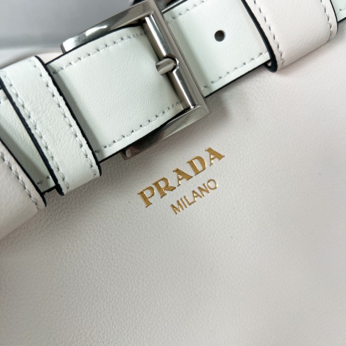 Buckle Leather Handbag With Belt“32*23*11CM”-0821=