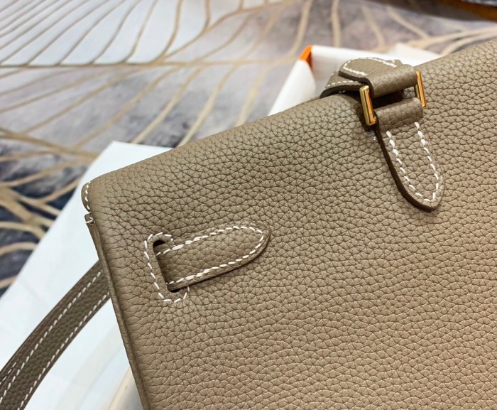 Kelly Ado“22*9*23CM”Togo Leather -0551=