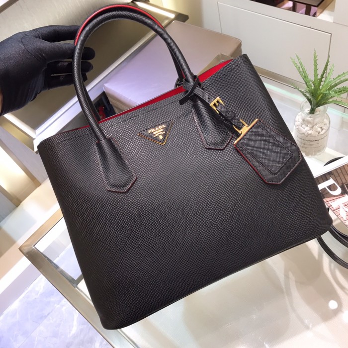Double Saffiano leather bag“33*25*14.5CM”-0031=
