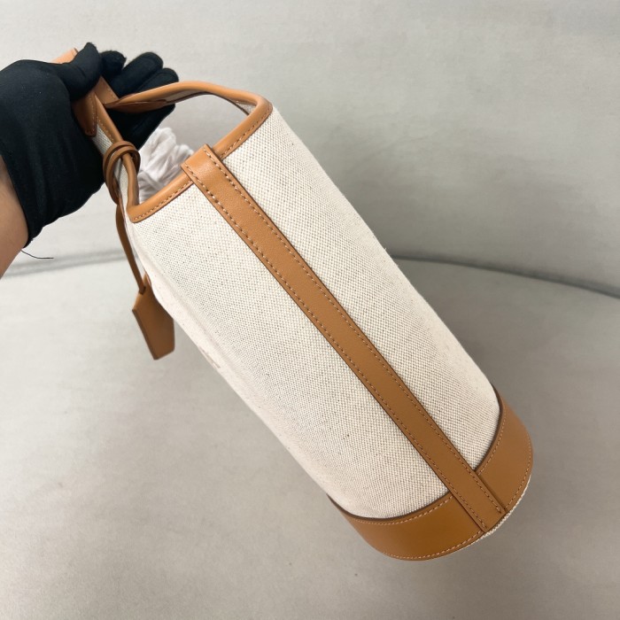 Linen Blend And Leather Buckle Bag “28*22.5*12.5CM”-088=