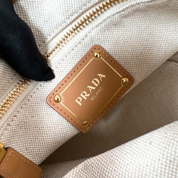 Linen Blend And Leather Buckle Bag“37.5*30*13CM”-009=