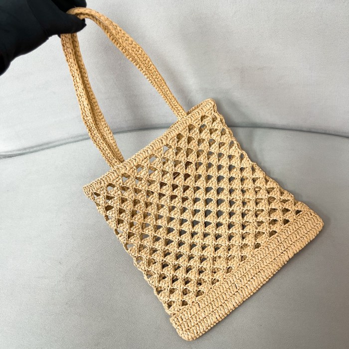 Crochet tote bag“30*29.5CM”-089=