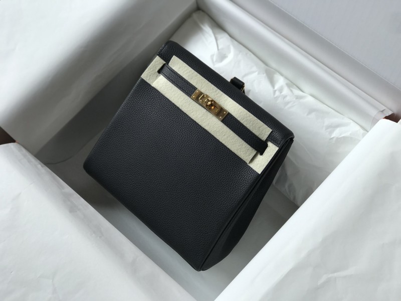 Kelly Ado“22*9*23CM”Togo Leather -0551=