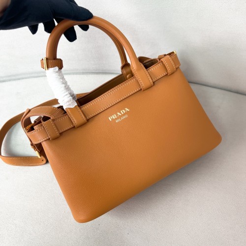 Buckle Leather Handbag With Belt“28*18*10.5CM”-0811=