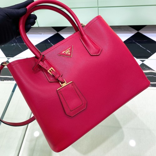 Double Saffiano leather bag“33*25*14.5CM”-0031=