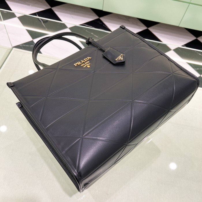 Medium Leather Symbole Bag With Topstitching“39*31*11.5CM”-0021=