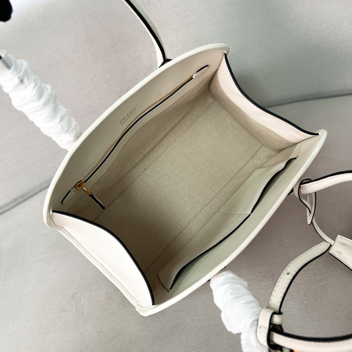 Linen Blend And Leather Tote Bag“35*22.5*13CM”-089=