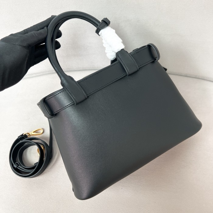 Buckle Leather Handbag With Belt“32*23*11CM”-0821=