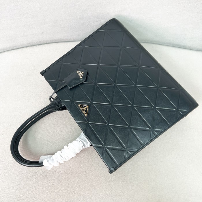 Leather Symbole Bag With Topstitching“37*27.5*11.5CM”-0811=