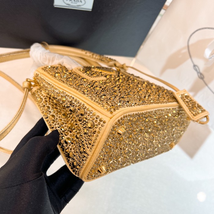 Galleria Satin Micro-Bag With Decorations“20×14.5×9.5CM”-0831=