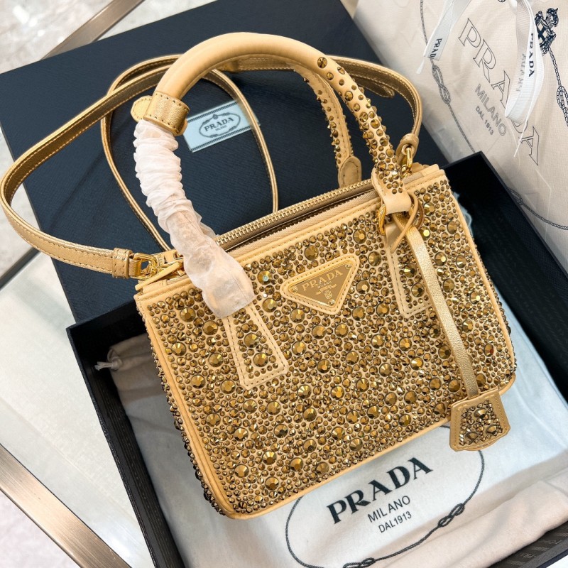 Galleria Satin Micro-Bag With Decorations“20×14.5×9.5CM”-0831=