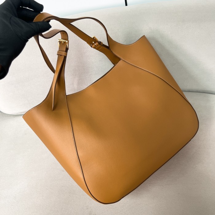 Large Leather Tote Bag“37*33*9CM”-0831=