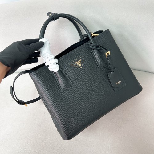 Double Saffiano leather bag“33*25*14.5CM”-0031=