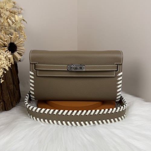 Kelly To Go Tressage Wallet Epsom“19.7*11.5*1.5CM”-0001=
